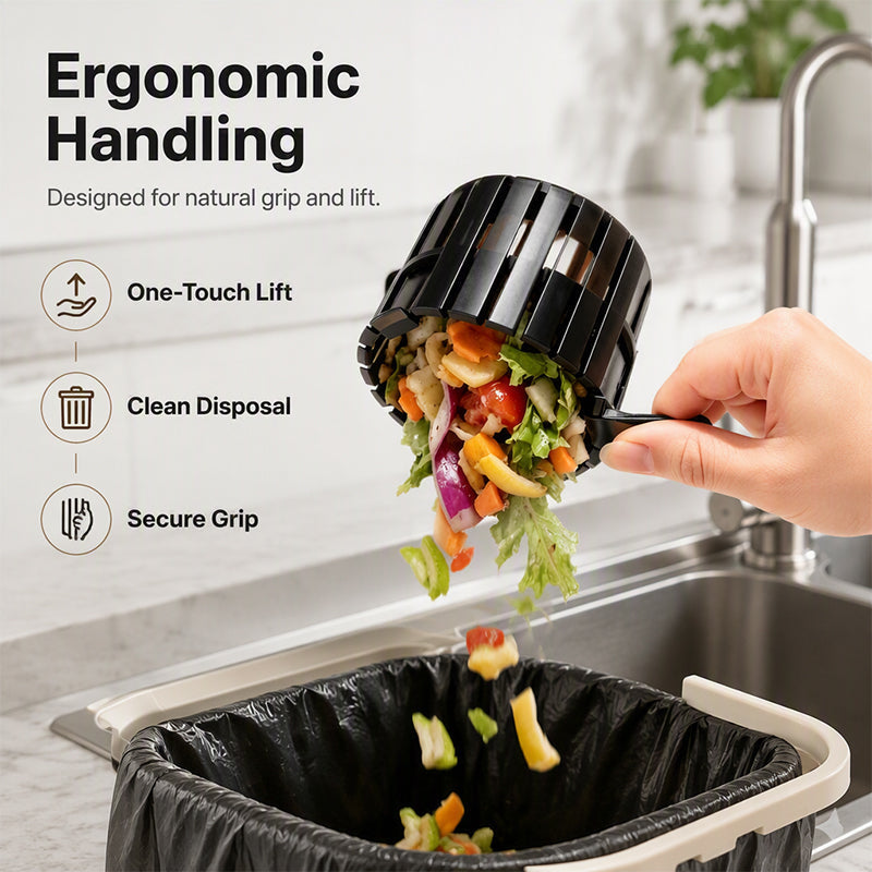 Gravity Scrape Kitchen Sink Strainer Basket