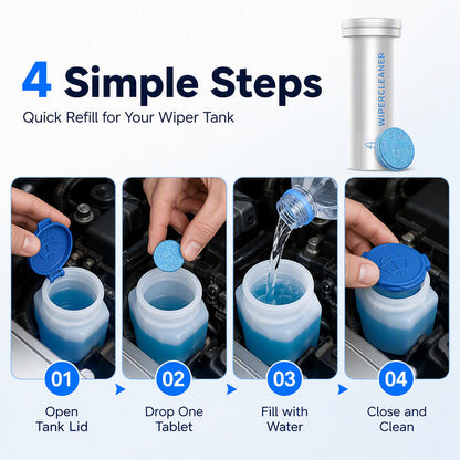 15pcs Concentrated Car Windshield Wiper Effervescent Tablets