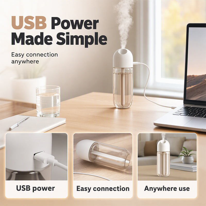⏳🔥LIMITED-TIME 50% OFF! ⏰💨Portable Mini Quiet Air Humidifier