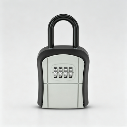 🔐50% OFF NOW! Wall‑Mount Waterproof Key Lock Box‑ 4‑Digit Combination Key Storage Safe Box, Hangable Outdoor Key Holder for Home, Rental, Office & Job Site