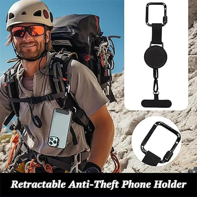 Retractable Anti-Theft Steel Cable Keychain with Bottle Opener