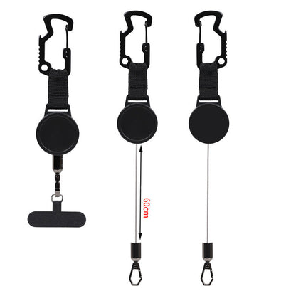 Retractable Anti-Theft Steel Cable Keychain with Bottle Opener
