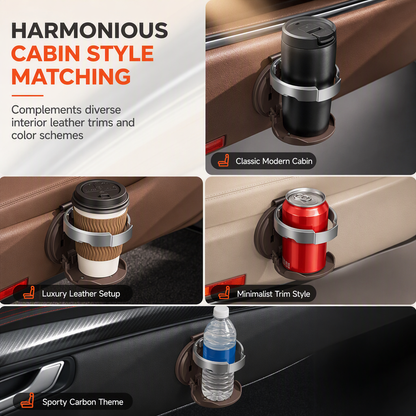 🚗🥤Foldable Car Door Drink Holder, Large Bore Multifunctional Bottle Storage Rack For Vehicle
