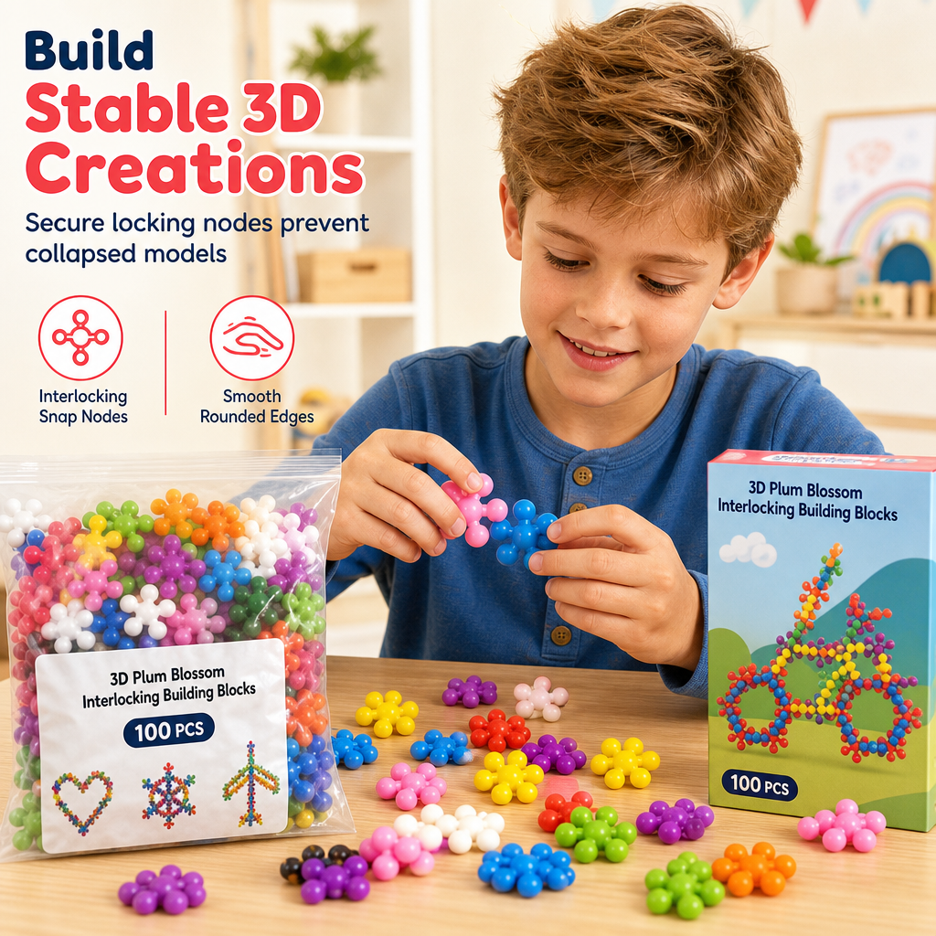 🎁Early Christmas Sale 50% OFF🔥Kids 3D Interlocking Snowflake Building Blocks