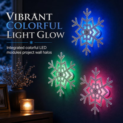 ❄️ Christmas Gift Idea – Glowing Snowflake Wall Stickers | Magical LED Winter Night Decor 🎁