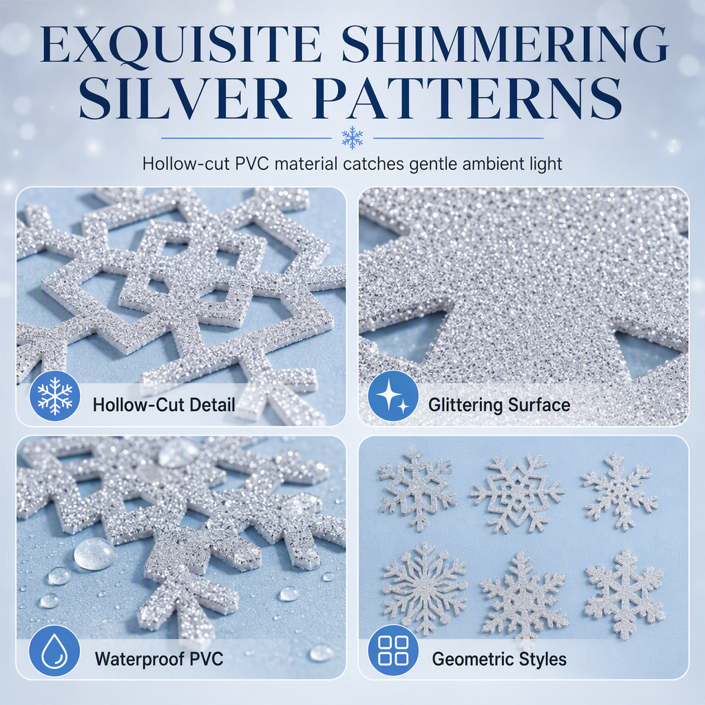 ❄️ Christmas Gift Idea – Glowing Snowflake Wall Stickers | Magical LED Winter Night Decor 🎁