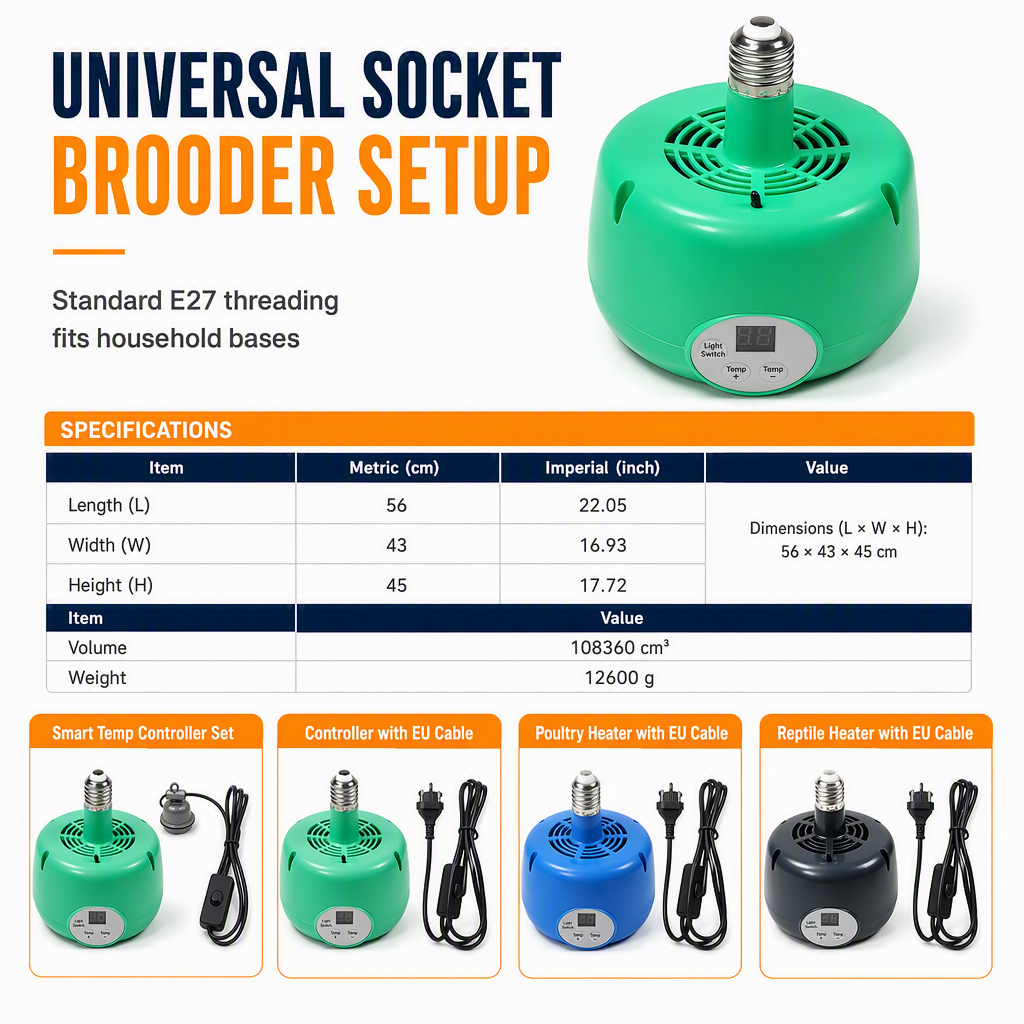 🐣 Intelligent Temperature Control Brooder Heater 🔥