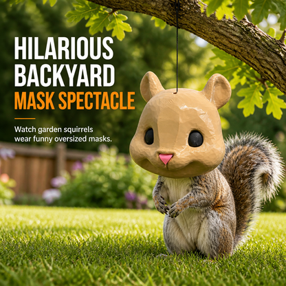 3D Printed Giant Squirrel Head Squirrel Feeder Toy