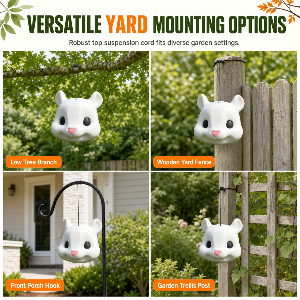 3D Printed Giant Squirrel Head Squirrel Feeder Toy