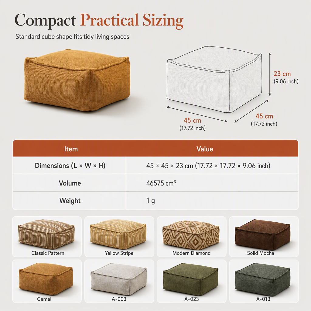 ⏰ LIMITED-TIME 50% OFF!🪑 Storage Stool Cover – Fill With Clothes, 100kg Load, Wide Zipper, Washable ✨