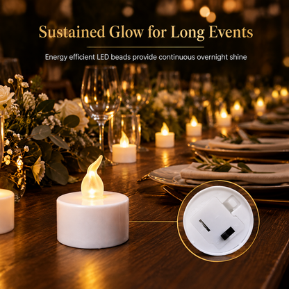🕯️24 Pack LED Flameless Tea Light Candles