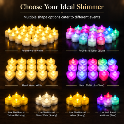 🕯️24 Pack LED Flameless Tea Light Candles