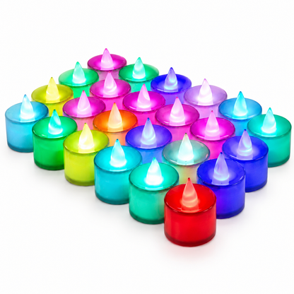🕯️24 Pack LED Flameless Tea Light Candles