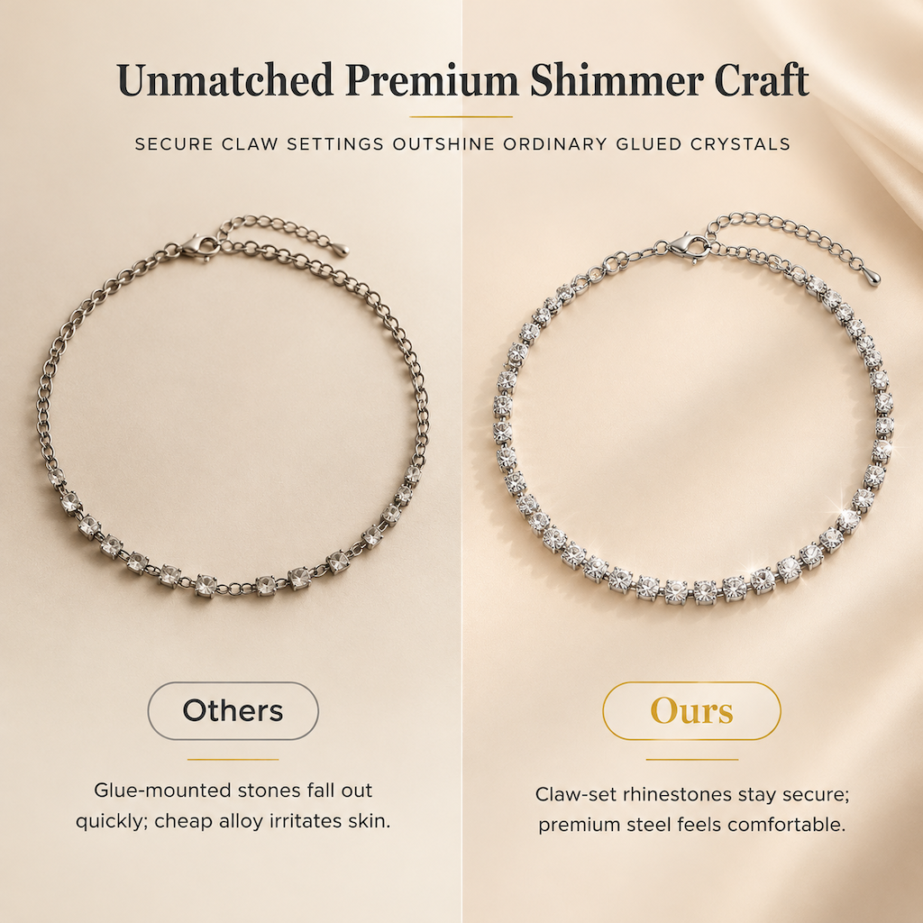 ✨ Elegant Rhinestone Choker Necklace for Women – Sparkling & Sophisticated 💎