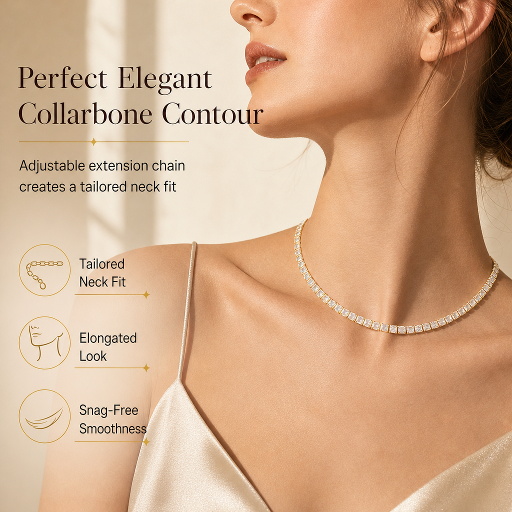✨ Elegant Rhinestone Choker Necklace for Women – Sparkling & Sophisticated 💎