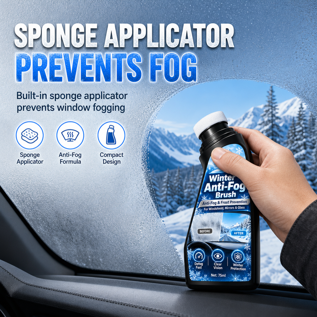Car Glass Anti Fog and Anti Freeze Paste Winter Defogging and Anti Condensation Cream for Windshield and Rearview Mirror