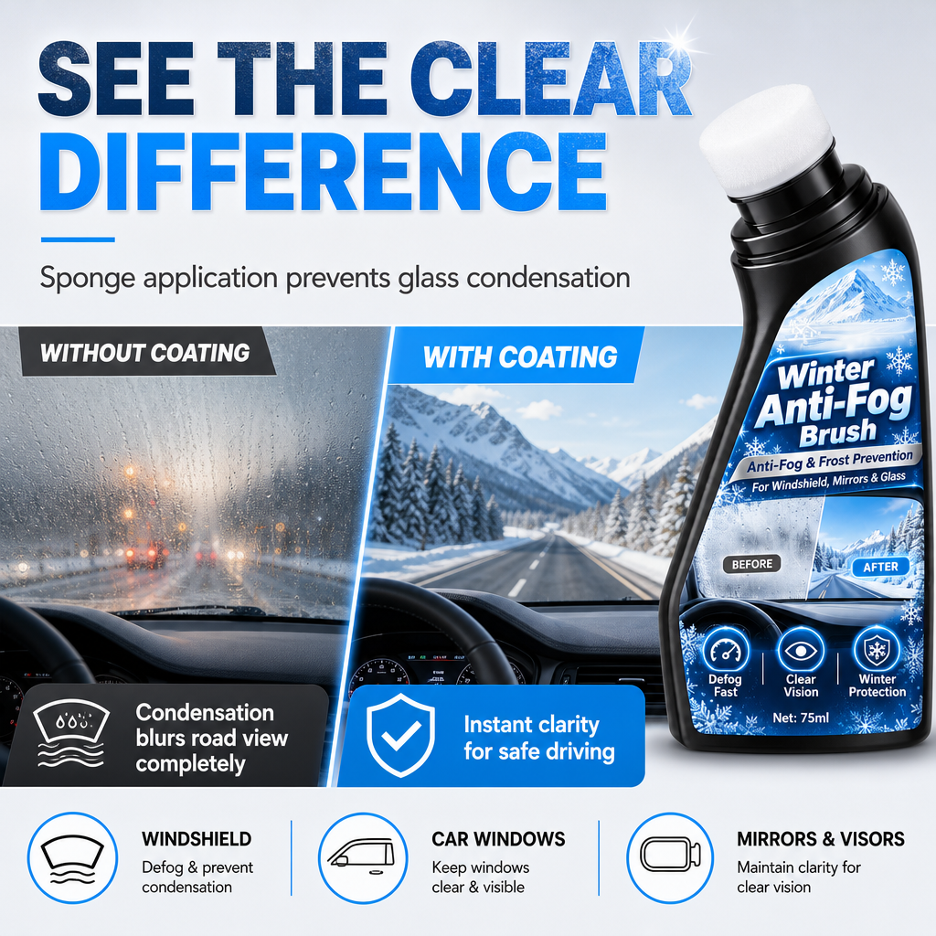 Car Glass Anti Fog and Anti Freeze Paste Winter Defogging and Anti Condensation Cream for Windshield and Rearview Mirror