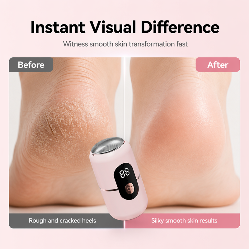 📢📢50% OFF !! ⏰Electric Foot Grinder with 6 Speeds and 5 Replacement Heads for Dead Skin Removal