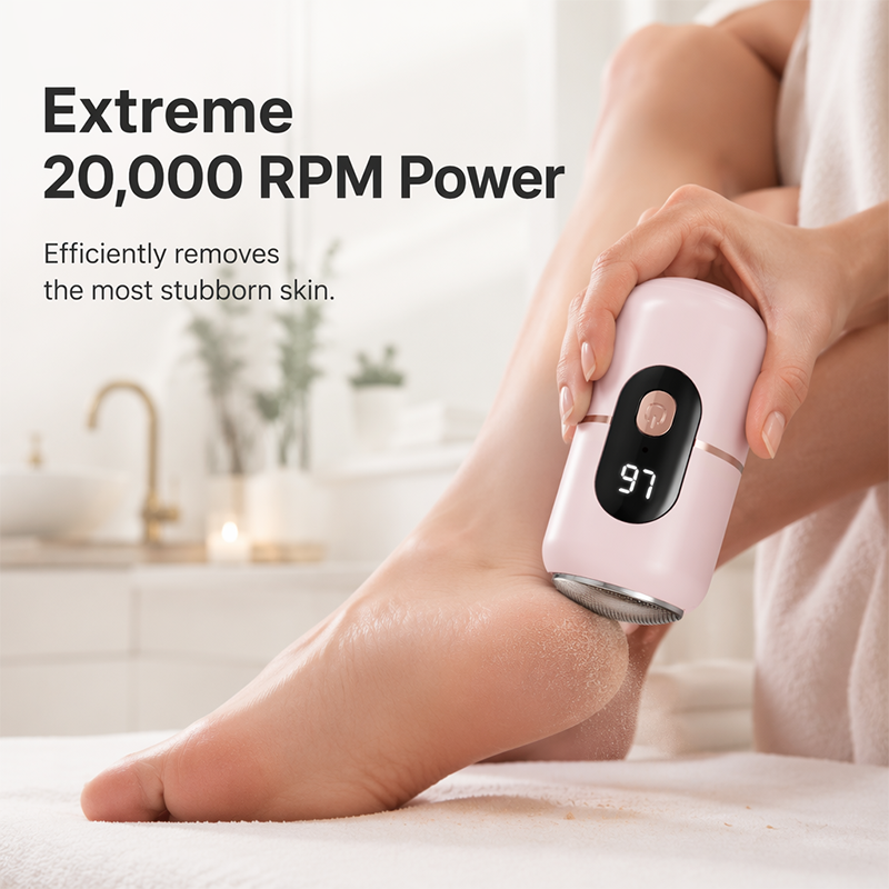 📢📢50% OFF !! ⏰Electric Foot Grinder with 6 Speeds and 5 Replacement Heads for Dead Skin Removal