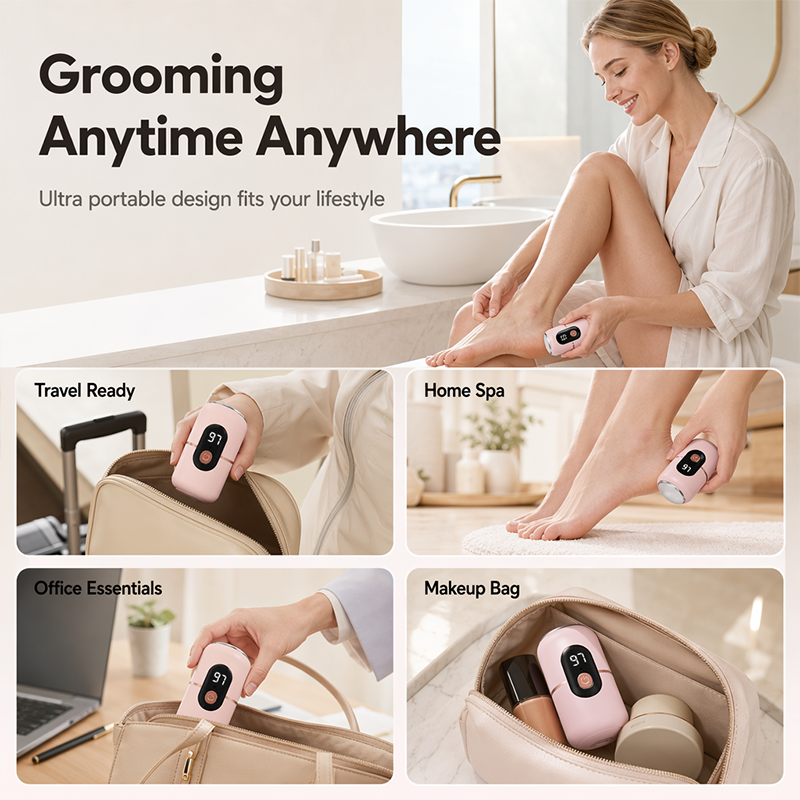📢📢50% OFF !! ⏰Electric Foot Grinder with 6 Speeds and 5 Replacement Heads for Dead Skin Removal